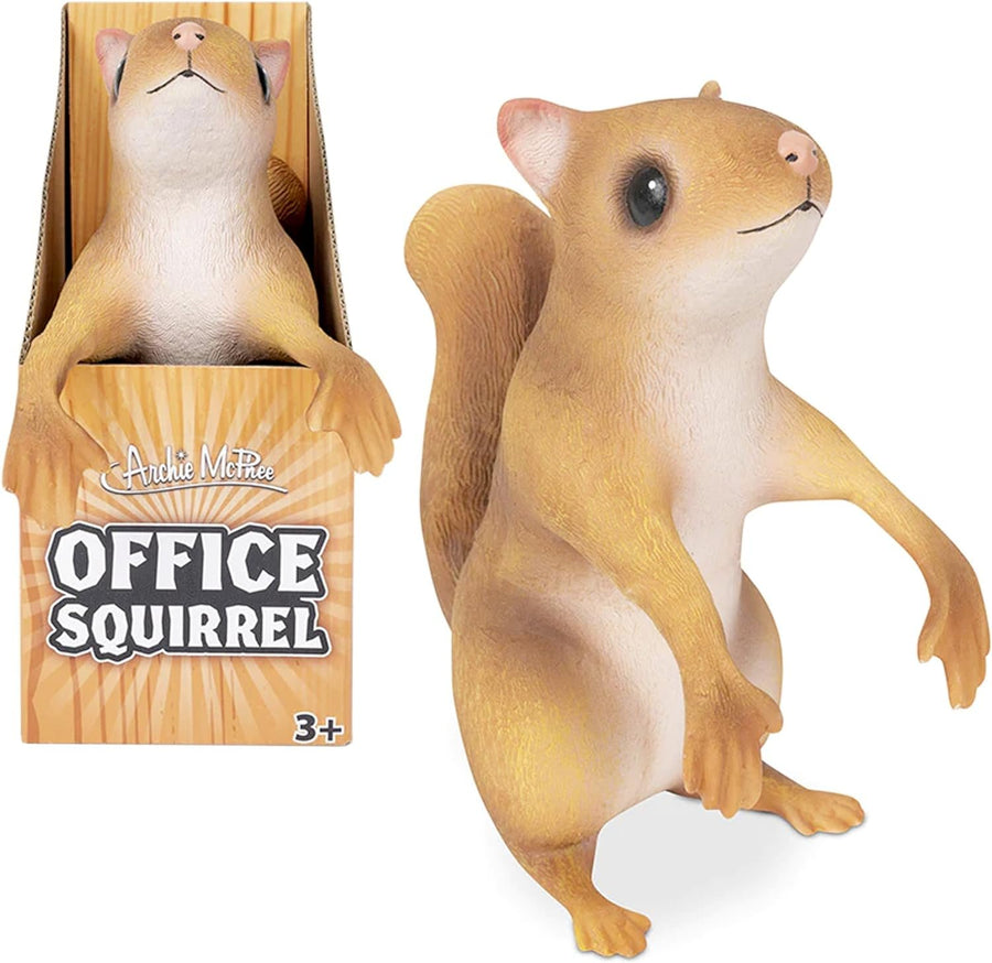 Accoutrements Archie McPhee The Hilarious Office Assistant Novelty Gag Gift - Posable Stuffed Latex Squirrel