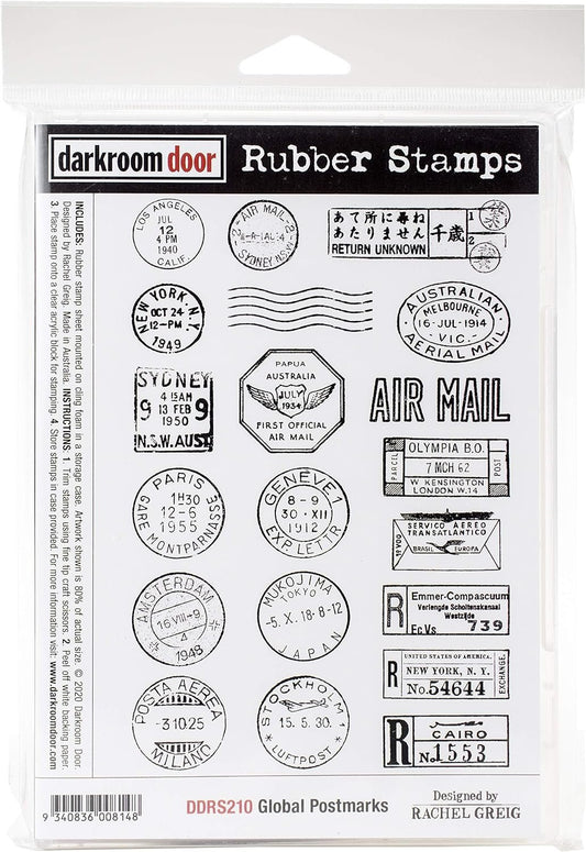 DARKROOM DOOR Cling Stamp, us:one size, Global Postmarks