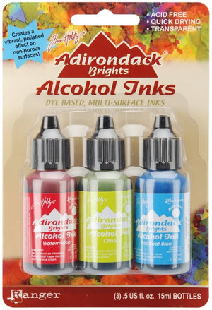Ranger TAK-B-25962 Adirondack Brights Alcohol Ink 1/2-Ounce 3/Pkg, Dockside Picnic