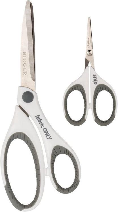 SINGER Sewing Scissors Set – 8.5-Inch Fabric Scissors & 4-Inch Mini Detail Scissors