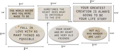 Idea-ology Tim Holtz 2023 Quote Chips Labels and Metal Label Frames - 2 item bundle