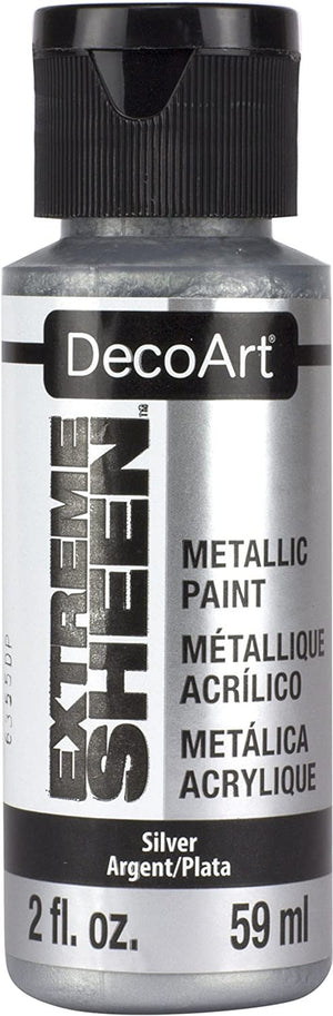 DecoArt 2 Ounce, Silver Extreme Sheen Paint, 2 oz