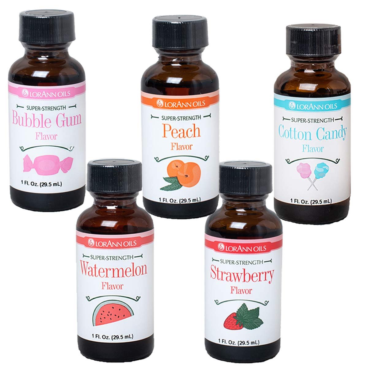 LorAnn Super Strength Variety Pack #2 of 5 Flavors in 1 ounce bottles