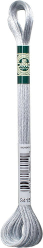 DMC 1008F-S415 Shiny Radiant Satin Floss, Pearl Grey, 8.7-Yard