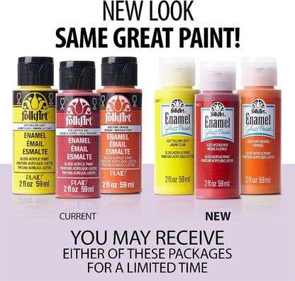 FolkArt Enamel Acrylic Craft Paint, Pearl White 2 fl oz Premium Matte Finish Paint, Perfect For Easy To Apply DIY Arts And Crafts, 11946