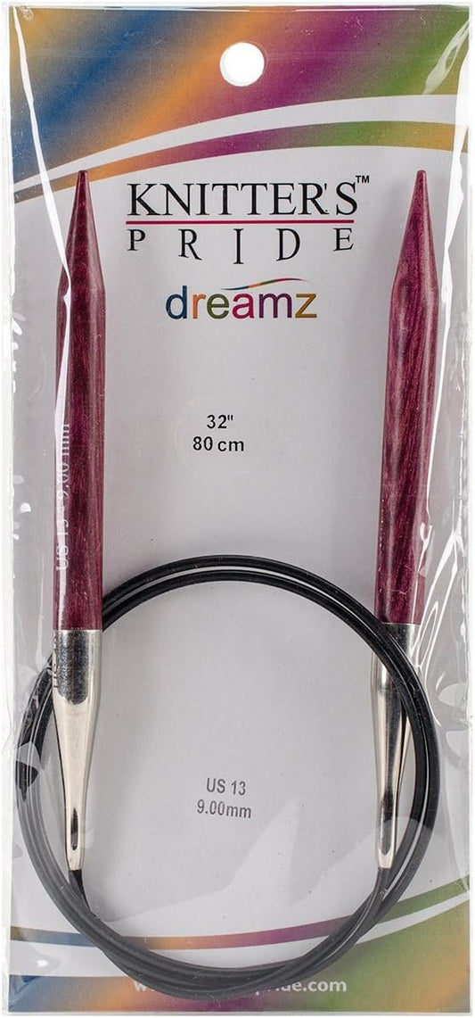 Knitter's Pride 515369-Dreamz Fixed Circular Needles 32", Size 13/9mm