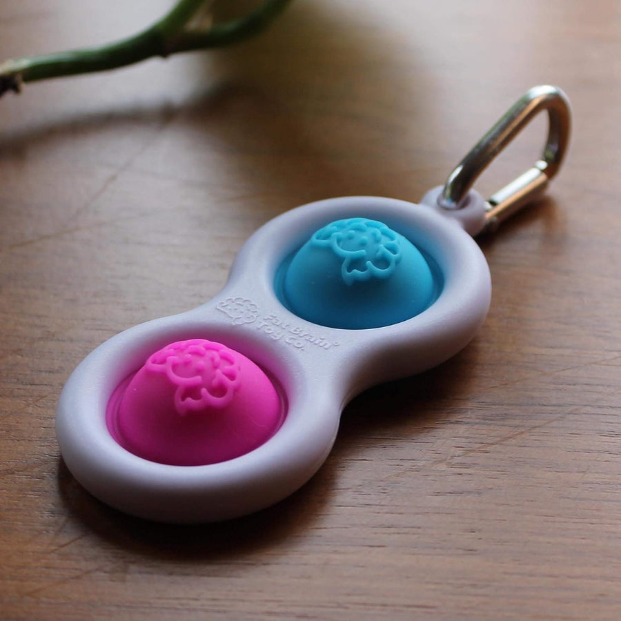 Fat Brain Toys Simpl Dimpl - Blue/Pink - Simpl Dimpl - Simple Dimple - Blue/Pink Office & Desk Toys for Ages 3 to 12
