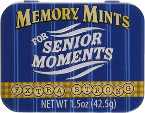 Boston America Gag Gifts Memory Mints, Sugar Candy for Senior Moments Fun Gag Tin