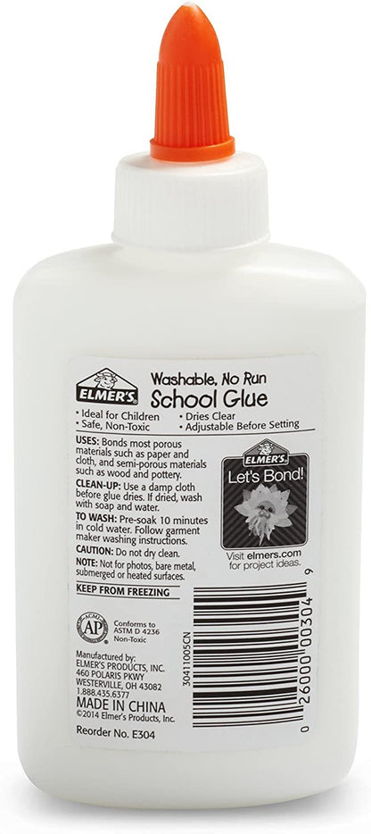 Elmers Liquid School Glue, Slime Glue & Craft Glue | Washable, 4 Ounces Each, 12 Count, Great for Making Slime