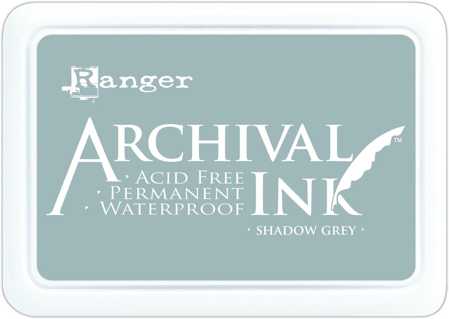 Ranger Archival Ink Pad Shadow Grey, 6.9 x 9.8 x 1.8 cm