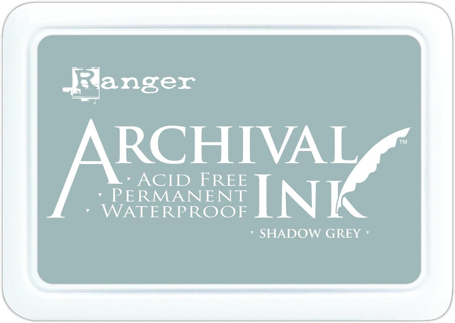 Ranger Archival Ink Pad Shadow Grey, 6.9 x 9.8 x 1.8 cm