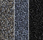 Delica Seed Beads Bundle: Size 11/0, Matte Gray Black Collection - DB301, DB307, DB310-3 Tubes of 2" ea