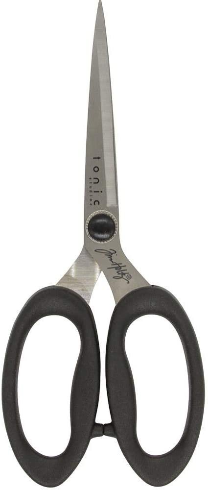 Tim Holtz Haberdashery Snip Scissors Set - Soft Grip Durable Snips 5" & Scissors 6" with Storage Tins - 2 Items