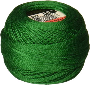 DMC 116 12-699 Pearl Cotton Thread Balls, Green, Size 12