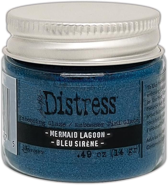Bundle - 12 Distress Embossing Glaze - Tim Holtz -Coral Sapphire Lagoon Lawn Peacock Lemonade Mahogany Sage Olive Pumice Preserves Marmalade - Ranger Ink 2023 Release