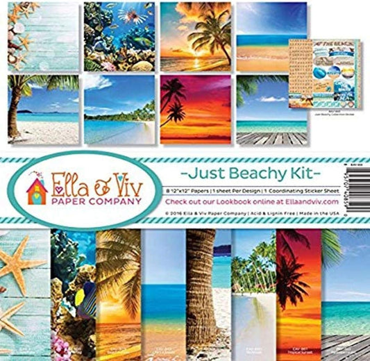 Ella & Viv by Reminisce EAV-859 Ella & Viv Just Beachy Scrapbook Collection Kit