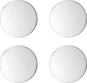 Cousin DIY Mirror 4 Piece Round Glass Set, 2 inch Diameter