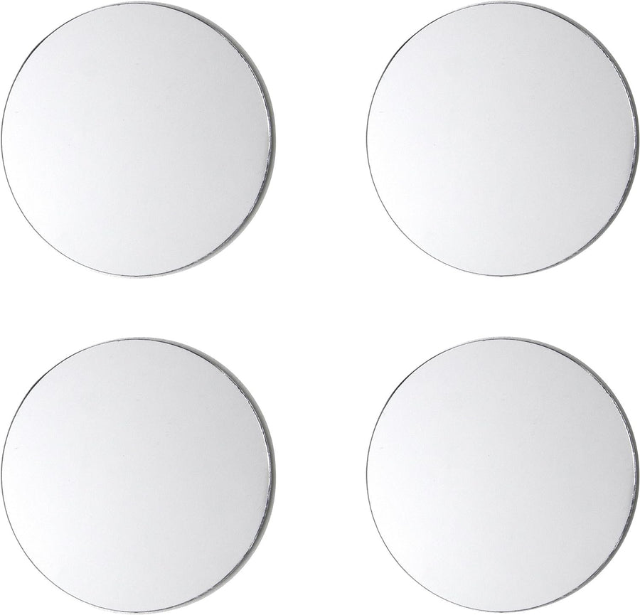 Cousin DIY Mirror 4 Piece Round Glass Set, 2 inch Diameter