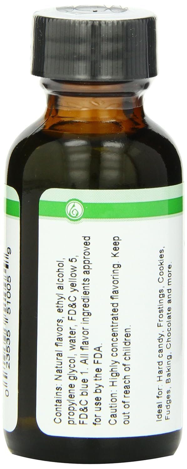 LorAnn Crème de Menthe SS, Natural Flavor, 1 ounce bottle