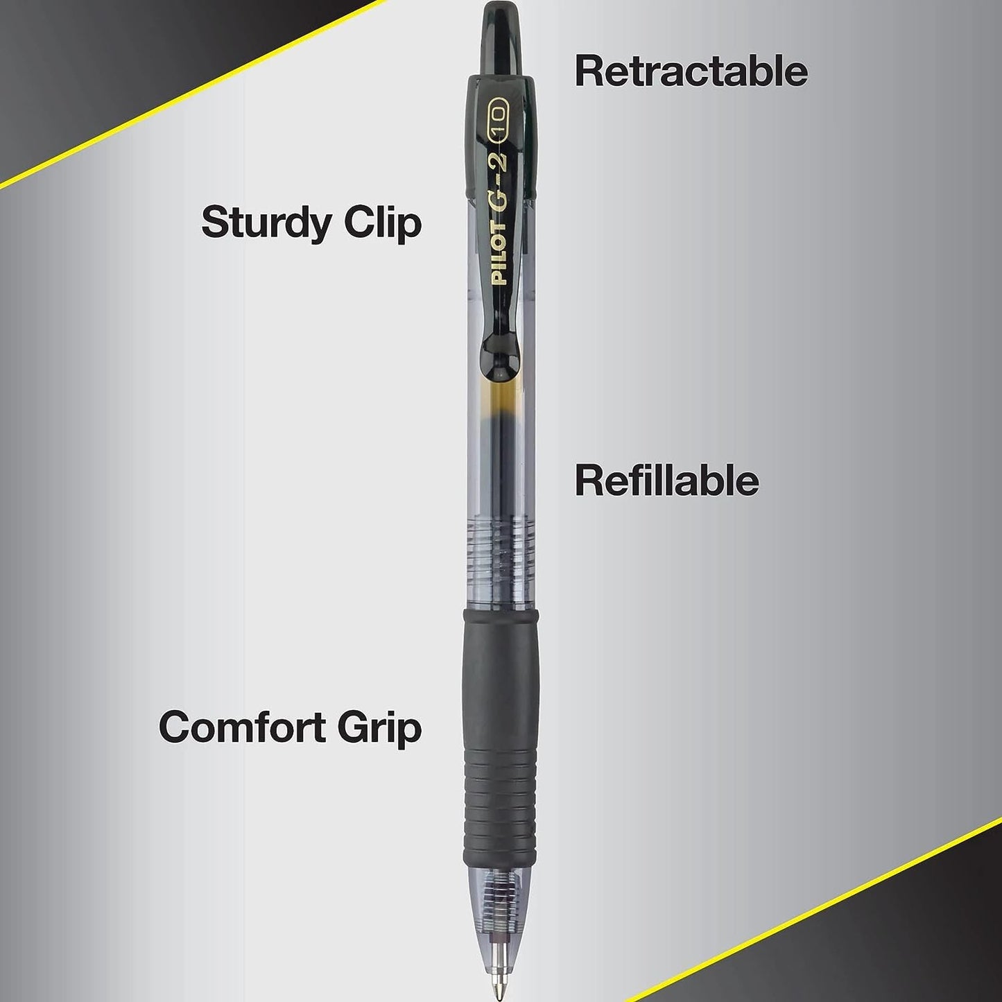 PILOT G2 Premium Refillable and Retractable Rolling Ball Gel Pens, Bold Point, 1.0mm