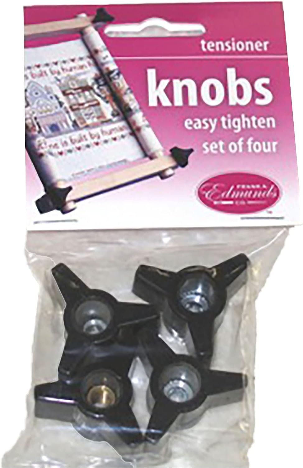 FA Edmunds Plastic Tension KNOB 4/PKG, Black