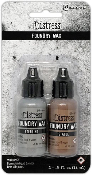 Distress Ranger - Tim Holtz Foundry Wax Kit - Sterling & Statue