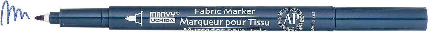 Uchida 522-C-33 Marvy Fine Point Fabric Marker, Navy