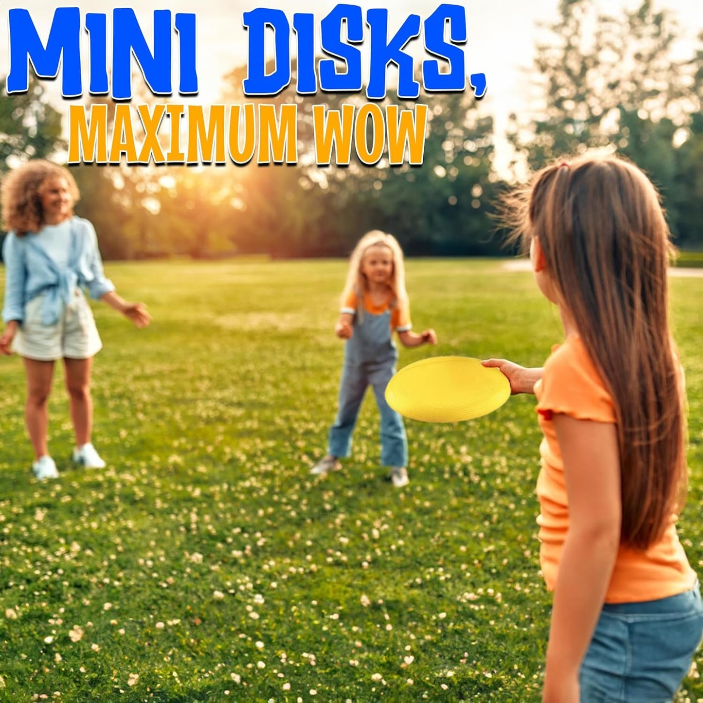 Fun Express Mini Flying Disks (Bulk Set of 72 Saucers) Outdoor Toys for Kids