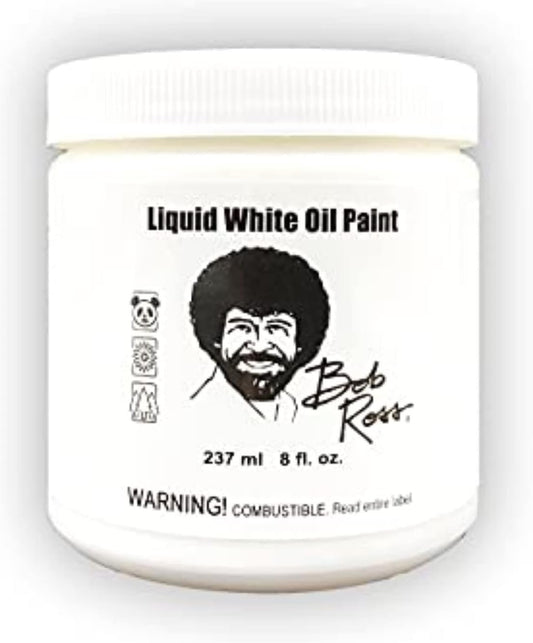 Bob Ross Liquid White Oil Paint, 237ml jar (750006207)