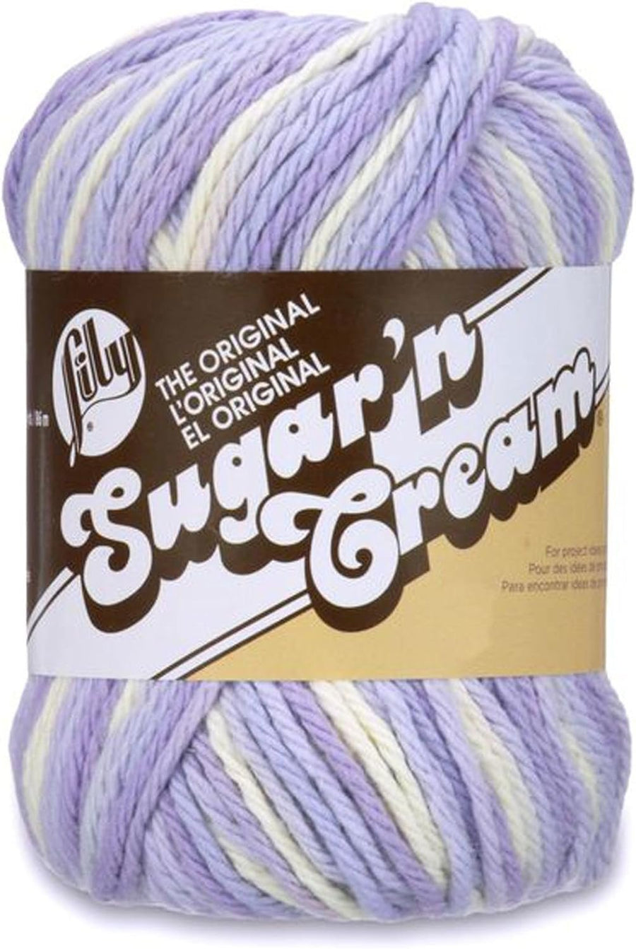 Lily Sugar 'N Cream The Original Ombre Yarn, 2oz, Gauge 4 Medium, 100% Cotton, Spring Swirl - Machine Wash & Dry