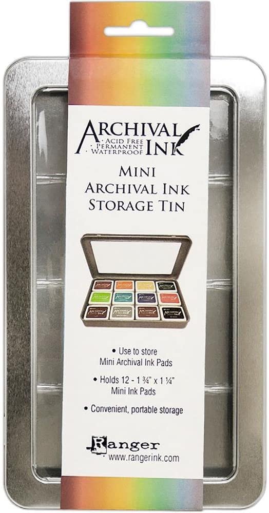 Tim Holtz Distress Archival Mini Ink Kit 1, Kit 2, Kit 3 and Storage Tin - 4 Item Bundle