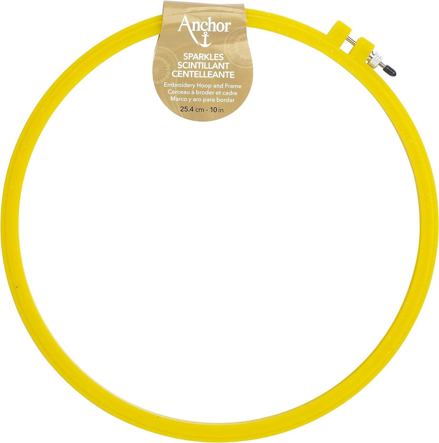Anchor Sparkle Embroidery Hoop, 8", Blue/Purple/Yellow