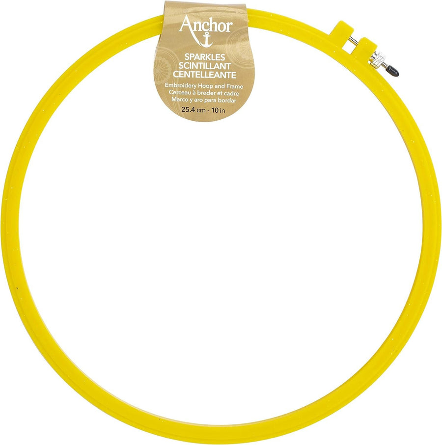 Anchor Sparkle Embroidery Hoop, 8", Blue/Purple/Yellow