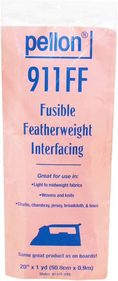 Pellon White 911FF Fusible Featherweight Interfacing, 20" x 1 yd
