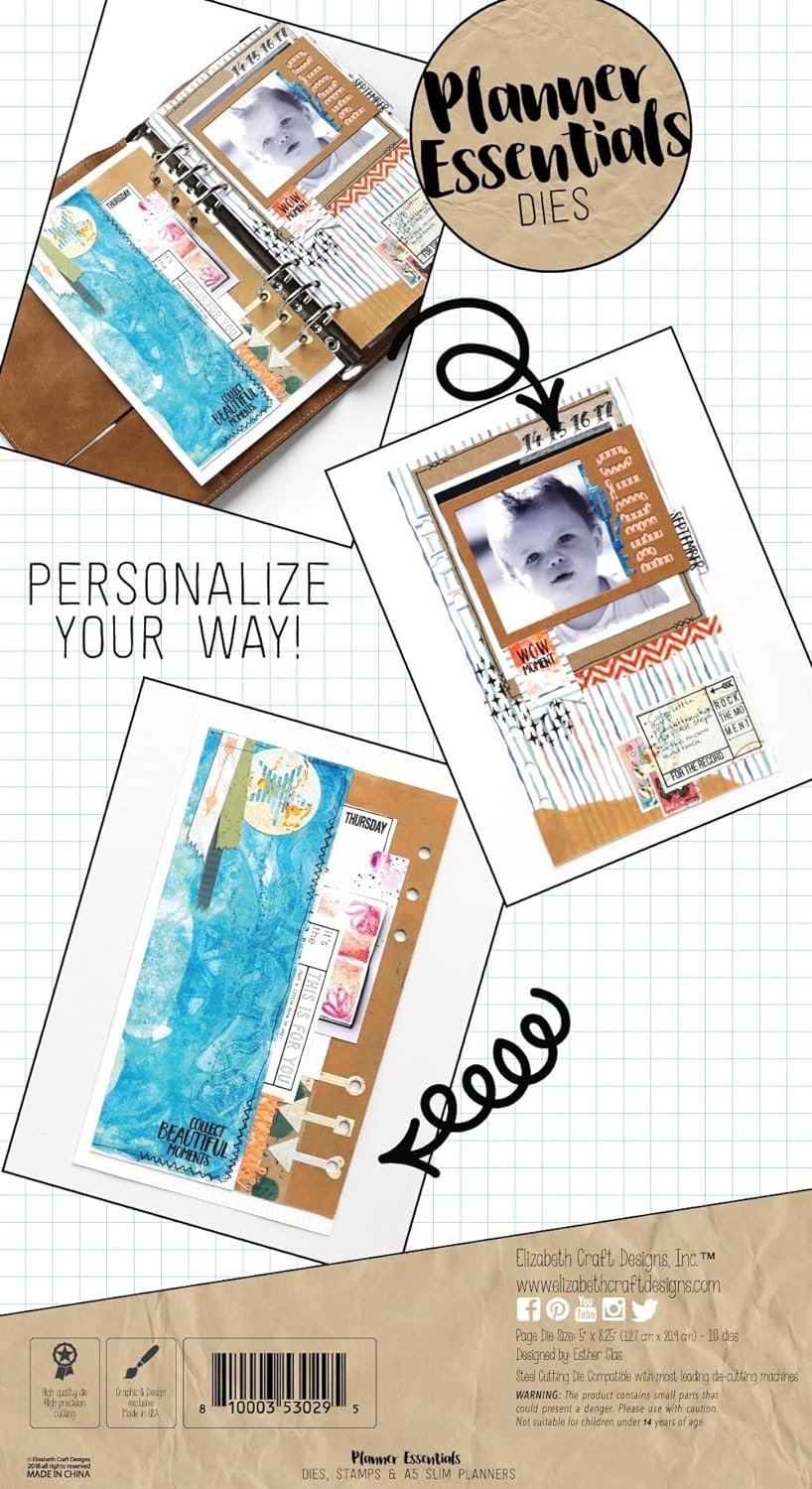 Elizabeth Craft Designs Elizabeth Craft Metal Die-Planner Essentials 3, Silver