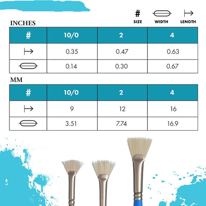 Princeton Art & Brush Princeton Artist Brush Select Synthetic Brush Bristle Fan Size 4