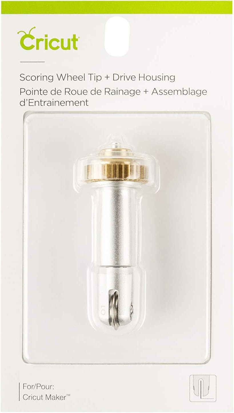 Cricut Scoring Wheel Replacement Tip, Patented Wheel Design, Up To 10X More Pressure, Crisp Creases on Basic Materials, For Personalized Crafts, Compatible with Cricut Maker Cutting Machine, Silver