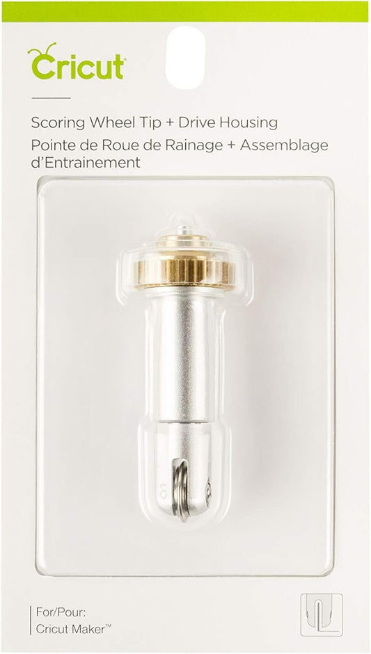 Cricut Scoring Wheel Replacement Tip, Patented Wheel Design, Up To 10X More Pressure, Crisp Creases on Basic Materials, For Personalized Crafts, Compatible with Cricut Maker Cutting Machine, Silver