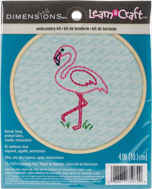 Dimensions Mini Counted Cross Stitch Kit for Beginners, 'Happy Camper', 14 Count White Aida Cloth, 4'', 10cm