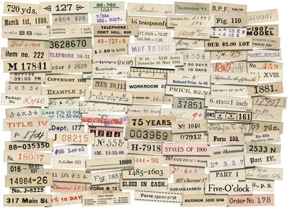 Idea-ology Tim Holtz Idea-Ology 2022 Memoir Ephemera Pack & Number Strips Snippets - 2 Item Bundle Ivory