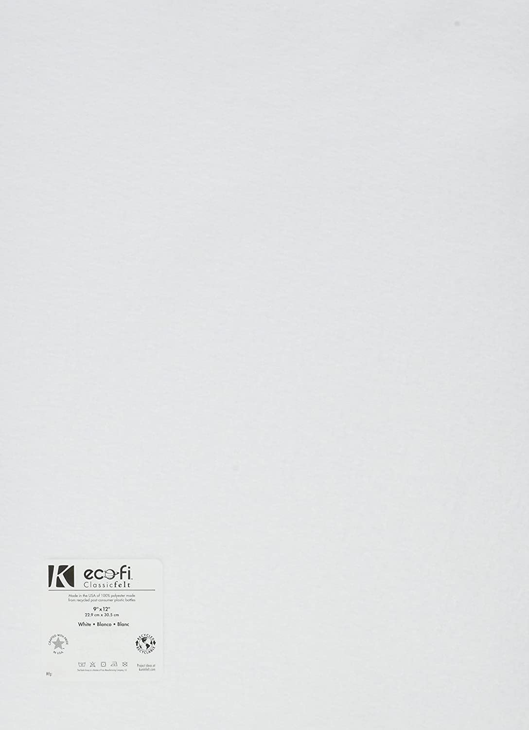 Rainbow Classic Felt 9"X12"-White 24 per Pack (Parent)