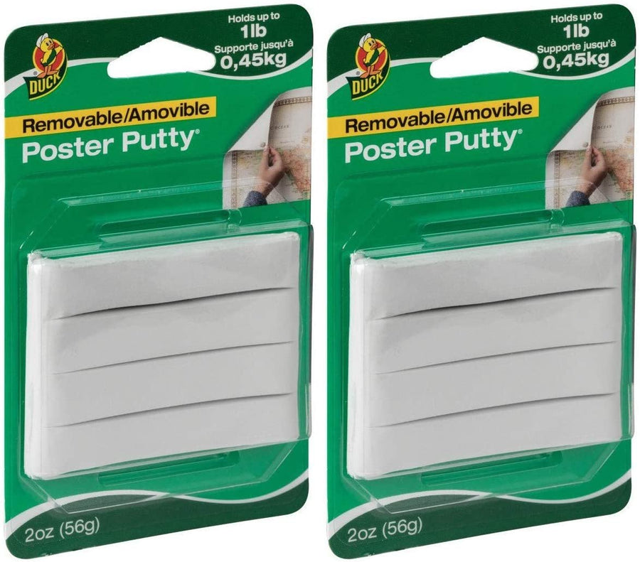 Duck Brand Reusable & Removable Mounting Poster Putty, 2 oz, White