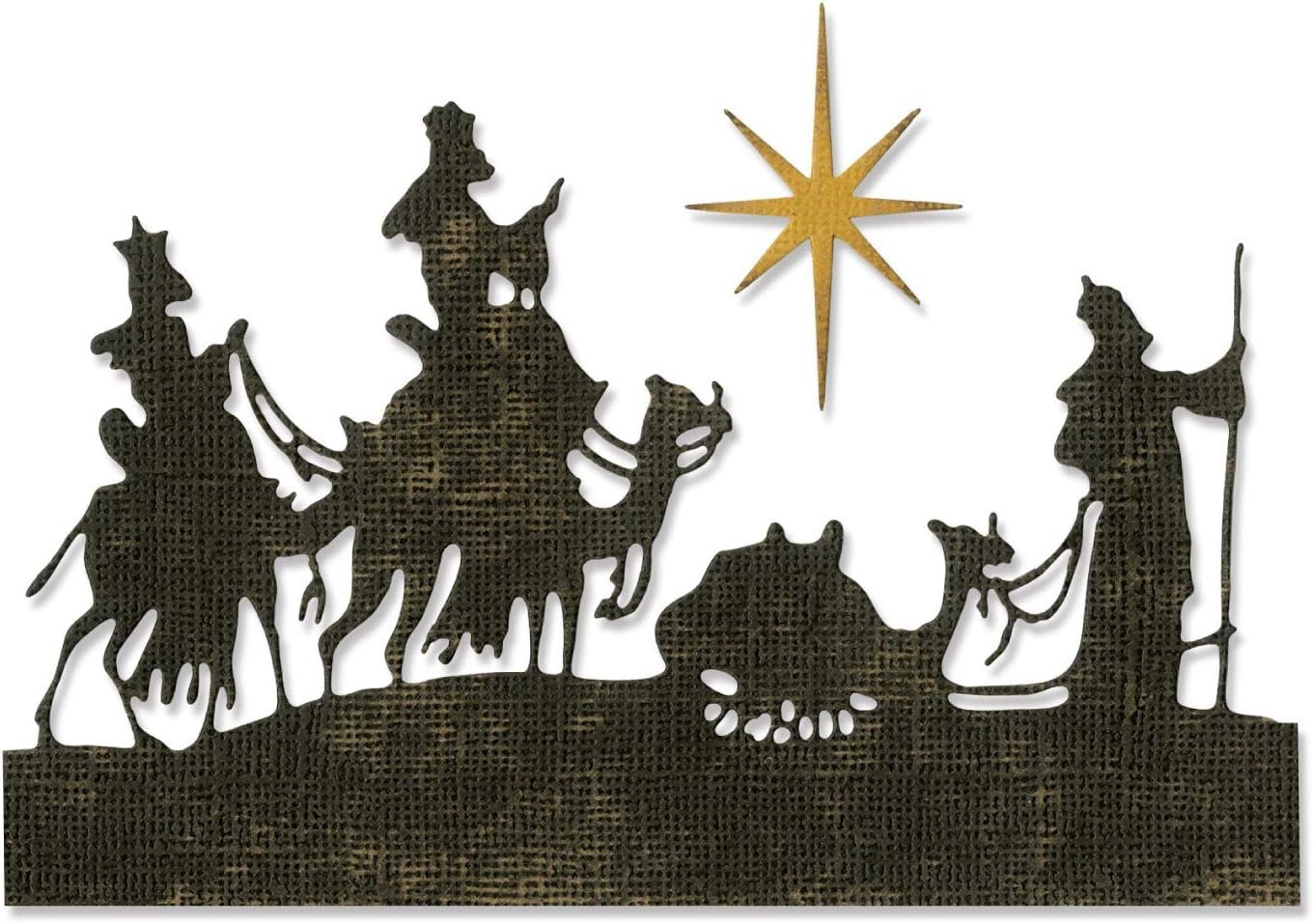Sizzix Thinlits Dies Wise Men by Tim Holtz, 2-Pack, 5 1/4" x 2 3/4" - 1 1/2" x 2 1/4", Multicolor