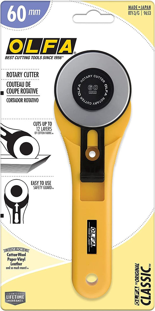 OLFA RTY-3/G 60mm Straight Handle Rotary Cutter