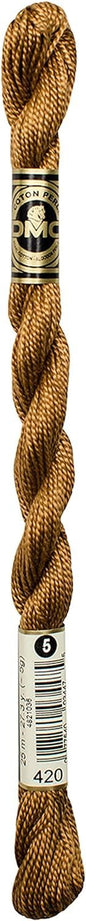 DMC 115 3-420 Pearl Cotton Thread, Dark Hazelnut Brown
