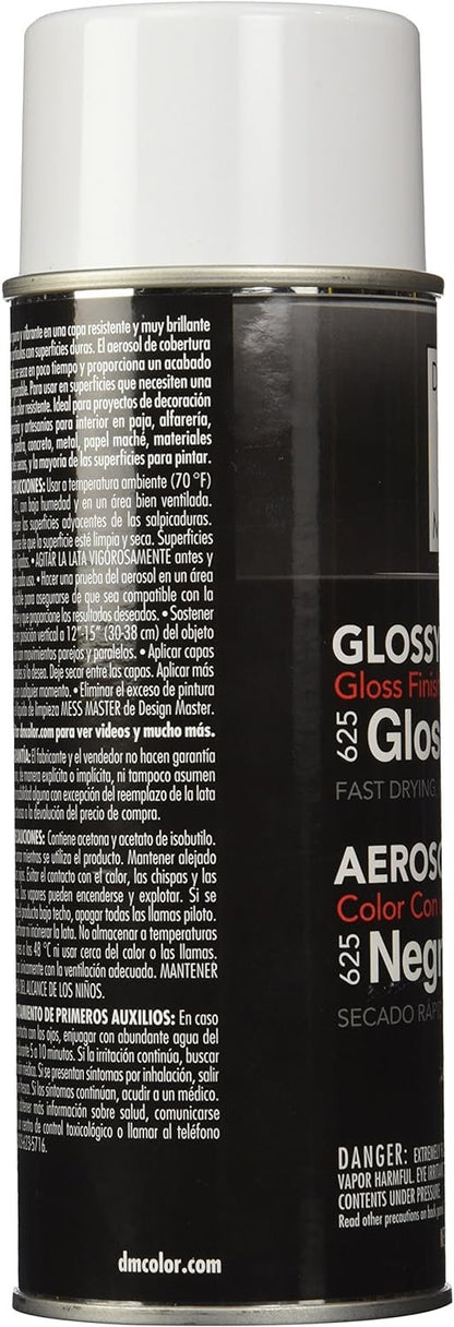 Design Master Spray Paint, 12 Ounce (Pack of 1), Glossy Black