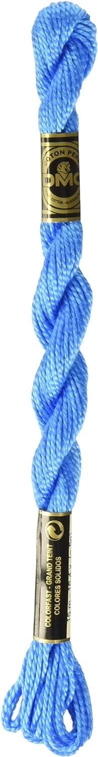 DMC Pearl Cotton Skein Size 3 16.4yd, Medium Electric Blue