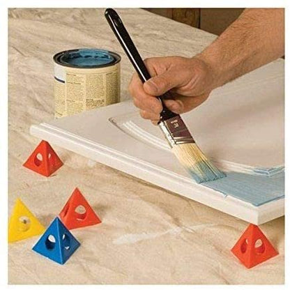 Painter's Pyramid Stands Kit, 20X 10-Ounce Disposable Graduated Clear Plastic Cups for Mixing Paint, Stain, Epoxy, Resin, 20x Pixiss Wood Mixing Sticks