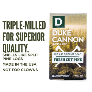 Duke Cannon Supply Co. Big Brick of Soap Bar for Men Great American Frontier (Leaf+Leather, Fresh Cut Pine, Campfire) Variety-Pack- All Skins, Extra Large Masculine Scents, 10 oz (Variety 3 Pack)