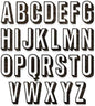 Sizzix Tim Holtz - THINLITS DIE ALPHA UPPR, Alphanumeric, Shadow Upper